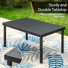 MIXPATIO Outdoor Expandable Table for 6-8, Large Metal Dining Table