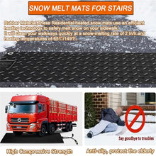 Anbomom Heated Walkway Snow Melting Outdoor Mats -PVC 12/15.7/20/23.6in Width Heated Snow and Ice Melting Mat, for Winter Snow Removal Snow and Ice Melt Products - No-Slip Stair Heating Mats(60x360cm/