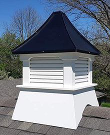 Accentua Yosemite Cupola 24 in. Square 38 in. High White with Black Aluminum Roof