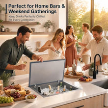 Drop in Ice Chest, 95 QT Stainless Steel Ice Bin with Cover