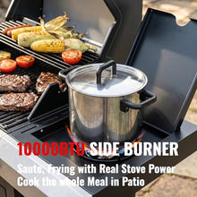 IRONYAK Propane Gas Grill Stainless Steel 4 Burner 50000 BTU & Side Burner
