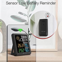 KOGORA HD Color Screen LCD Weather Station Alarm Clock Smart Hygrometer Dual Desktop Clock,Clock