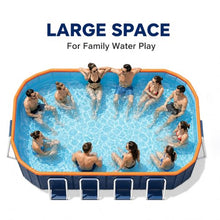Large Above Ground Pool, Foldable Steel Frame Swimming Pool for Backyard
