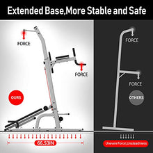 leikefitness Multifunction Power Tower Exercise Equipment Silver--With Bench