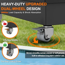 Patioslife Heavy-Duty Patio Umbrella Base with 4 Lockable Wheels 880 lbs, High Capacity Steel Frame, Decorative Modular Rolling Stand for Most Offset Umbrellas, Patio Garden Poolside