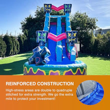 JumpOrange 19' Level Up Water Slide with Detachable Deep Pool Pink