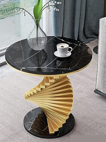 Living Room Table Marble Coffee Table is Simple and Modern Creative Corners Near The Sofa in The Living Room Small Round Table Outdoor Side Table (Color : 50CM-01)