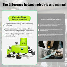 forplubossmmp Portable Glass Edger Machine, 800w Electric Power, 8000 RPM Speed, Diamond Glass Corner Grinding Edging Machine, Handles Plane, Curve Edges at 1-3 M/Min, Compact 14-Lb Build