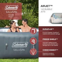 Coleman SaluSpa 114 AirJet Inflatable Hot Tub with 2-Pack of Bestway SaluSpa Non-Slip Seats