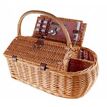 YEDECOR Willow Picnic Basket Set for 2 Persons, Camping Essentials Outdoor for Family Gatherings Large Wicker Picnic Basket Gift for Valentine's Day, Christmas, Thanksgiving, Birthday