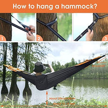 DULASP Camping Hammock Mosquito Net 2 Person Parachute Lightweight Hanging Hammocks Tree Straps Swing