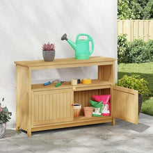 FMPGJLYH Garden Console Table, Solid Acacia Wood Storage Unit