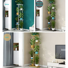 ZOCWJK Plant Stand Outdoor - Flower Stand Indoor, American Style Iron Art Flower Pot Stand, Floor-Standing Storage Rack, for Garden/Corner/Balcony/Living Room Display Shelf, 6,