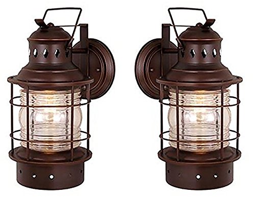 One Light Outdoor Wall Light OW37051BBZ One Light Outdoor Wall Light - 2 Pack