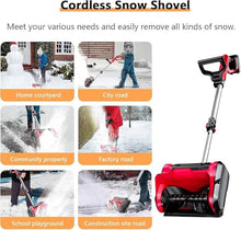 RKUVPAE 20V 4.0Ah Cordless Snow Blower for Driveway,12.6" Clearing Path, 26' Throwing Distance,Electric Snow Shovel for Driveway,with Adjustable Handle, for Patio, Playground, Farm