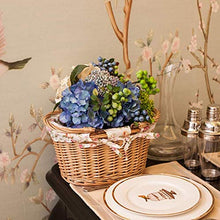 Storage Basket,Wicker Gift Baskets Empty Oval Willow Woven Picnic Cheap Easter Candy Wine with Handle Egg Gathering Wedding