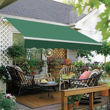 WZUOPG Manual Retractable Awning Door Window Awning Shelter Outdoor Canopy Home Deck Canopy with Manual Crank Handle（Frame Included ）