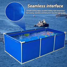 Canvas Fish Pond with Stand PVC Canvas Ponds with Drain Valve Temporary Holding Tank for Saltwater Fish Tarp Water Storage Pool for Koi Fish Turtles Swimming (1.5 * 1 * 0.7m)