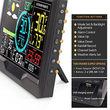Professional Weather Stations,Indoor Outdoor Thermometer Hygrometer with WiFi Large LCD Display Weather Station