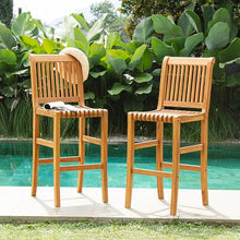 Cambridge Casual Costa Wood Bar Outdoor Dining Chair Set of 2