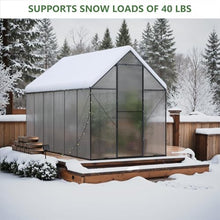 ANTSKU 8x12 FT Heavy Duty Polycarbonate Greenhouse Green