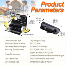 Smokeless Solar Oven, Portable So-lar Stove, 4.5l/1.2gal Solar Oven, Fast 20 Min Meal Prep, Efficient Solars Panels, Max Temperature 288℃/550°F, Ideal for Camping, Outdoor Cooking Travel