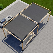DIY Freestanding Pergola Kit with Canopies - 6x6 Lumber - 8' x 12' Canopy Size - Build Up to 24' x 12'