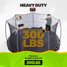 JumpKing 15 ft Trampoline with Safety Enclosure & Basketball Hoop Black/Orange