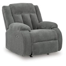 Duke Power Rocker Recliner Chair, Pillow Top Arms, USB Ports, Gray Velvet