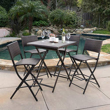 Christopher Knight Home Margarita Outdoor Wicker Bar Set, 5-Pcs Set, Multibrown