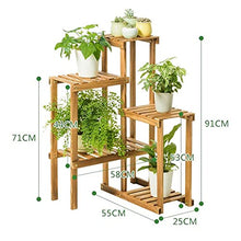 ZOCWJK Plant Stands,Wood Flower Stand,Balcony Multi Layer Floor Flower Pot Stand,Wooden Living Room Indoor Succulentsnishings/Wood Color,