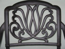 Zigzagmars Cast Aluminum Powder Coated 4 Swivel Bar Stools 30" with Walnut Seat Cushions Antique Bronze