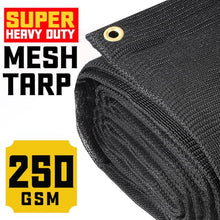 Core Tarps 60% Black Shade Cloth with Grommets - 24 X 50 FT Heavy Duty Mesh Tarp - Sun Shade Cloth for Garden Vegetables Plants Greenhouse Outdoors Backyard Fences Dump Trucks Patio Mesh Shade Tarp