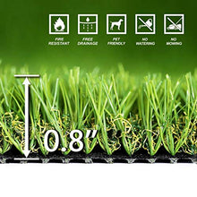 Artificial Grass 13ft x 82ft - Drainage Holes & Rubber Backing Synthetic Thick Lawn Turf Carpet Perfect for Indoor/Outdoor Landscape,(1066 Square ft), Green