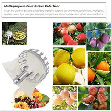 Fruit Picker Pole With Basket Telescoping, 13FT 16 20 23 29 33 Feet Metal Apple Pear Gatherer Harvest Tool For Lemons Coconut Fruit Tree Pomelo Cherry Picking, Adjustable, With Bag ( Color : A , Size