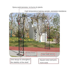 Metal Garden Arch Trellis for Climbing Plants Outdoor Pergola Arbor for Wedding Party Events Galvanised Archway(Black,180 * 40 * 230cm)