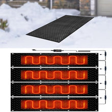 Coal2ToalPW Snow Melting Mat for Driveways - Durable Outdoor Rubber Ice Melting Mat with Slip-Proof Devise and Power Cord(40x60cmx4Pcs)