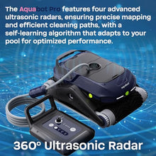 BWT AQUABOT PRO Cordless Robotic Pool Vacuum, Automatic Pool Robot Vacuum for Inground Pools, Real-Time App Steering, 4 Ultrasonic Radars, Waterline Scrubbing, 3.5-Hr Run, for Pools Up to 50ft