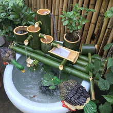 GenSDH Bamboo Fountain Kit, Feng Shui Zen Water Feature, Garden Landscape Decoration, Flowing Water Ornament, for Fish Tank, Stone Trough, Pond, Bird Bath, Backyard,2(30cm/11.8in)