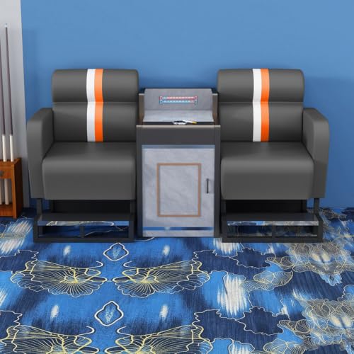 RFBXZPTADNU 3-Seater Pool Hall Viewing Sofa, Commercial Billiard Spectator Chair with Scoreboard Stand(A,8)