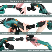 7.2V 2-in-1 Cordless Telescopic Hedge and Grass Trimmer