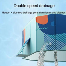 TQQEPOOL Foldable Kiddie Pool,Hard Plastic Swimming Pool for Kids,Summer Portable Kids Play Pool Dog Water Pond Pet Bathing Tub Wash Tub Toddlers Ball Pit (Color : Blue, Size : 2.6m)