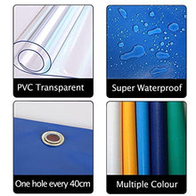 GJZDPMY Heavy Duty Waterproof PVC Tarpaulin CurtainTransparent Outdoor Panel with Eyelets for Pergola Tent Terrace 7x3m (22.96x9.84ft) Durable Weatherproof Side Curtain by