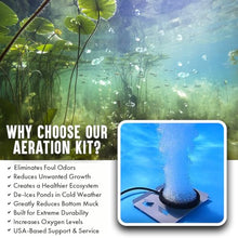 1 HP Pond Aerator System for Up to 2 Acres, 10 In Diffuser, 100 Ft Tubing