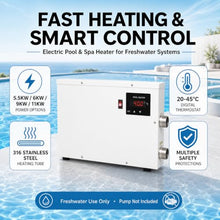 forplubossmmp Spa Heater 11kw, Electric Swimming Pool & Hot Tub Water Heater with Digital Touchscreen Thermostat, Stainless Steel Pool Heater for Above Ground Inground Pool, Bathtub 11kw