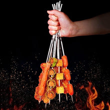 SPXTOM 30-1000 pcs Barbecue Skewer, Anti-Scald, Non-Slip, Flat Grilling Skewers, Reusable, Kitchen BBQ Pin, for Meat Shrimp Chicken Vegetable (Size : 1000)