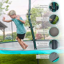 Skywalker Trampolines 12 FT Round Trampoline with Safety Enclosure Teal
