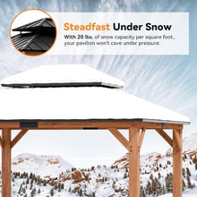 Modern Shade Wood Gazebo 10x12 with Double Galvanized Steel Roof