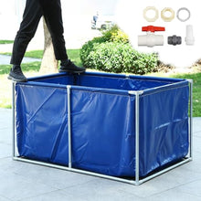 Backyard Above Ground Pool for Adults/Pets, Stainless Steel Frame Rectangle Water Tank Raised Fish Pond Aquarium Outdoor Garden Deck Patio & Construction(5x2x1m(2641 gal/10000 L))