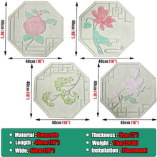Elitix Stepping Stone 16" Flower Stones for Garden Step, Gardening Stones for Flower Bed/Walkway/Path/Pathway Stepping, Stepping Tiles Stone(Size:A Set)